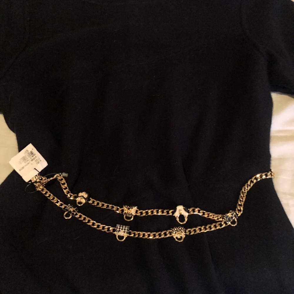 NWT St. John handbag charm gold chain belt.